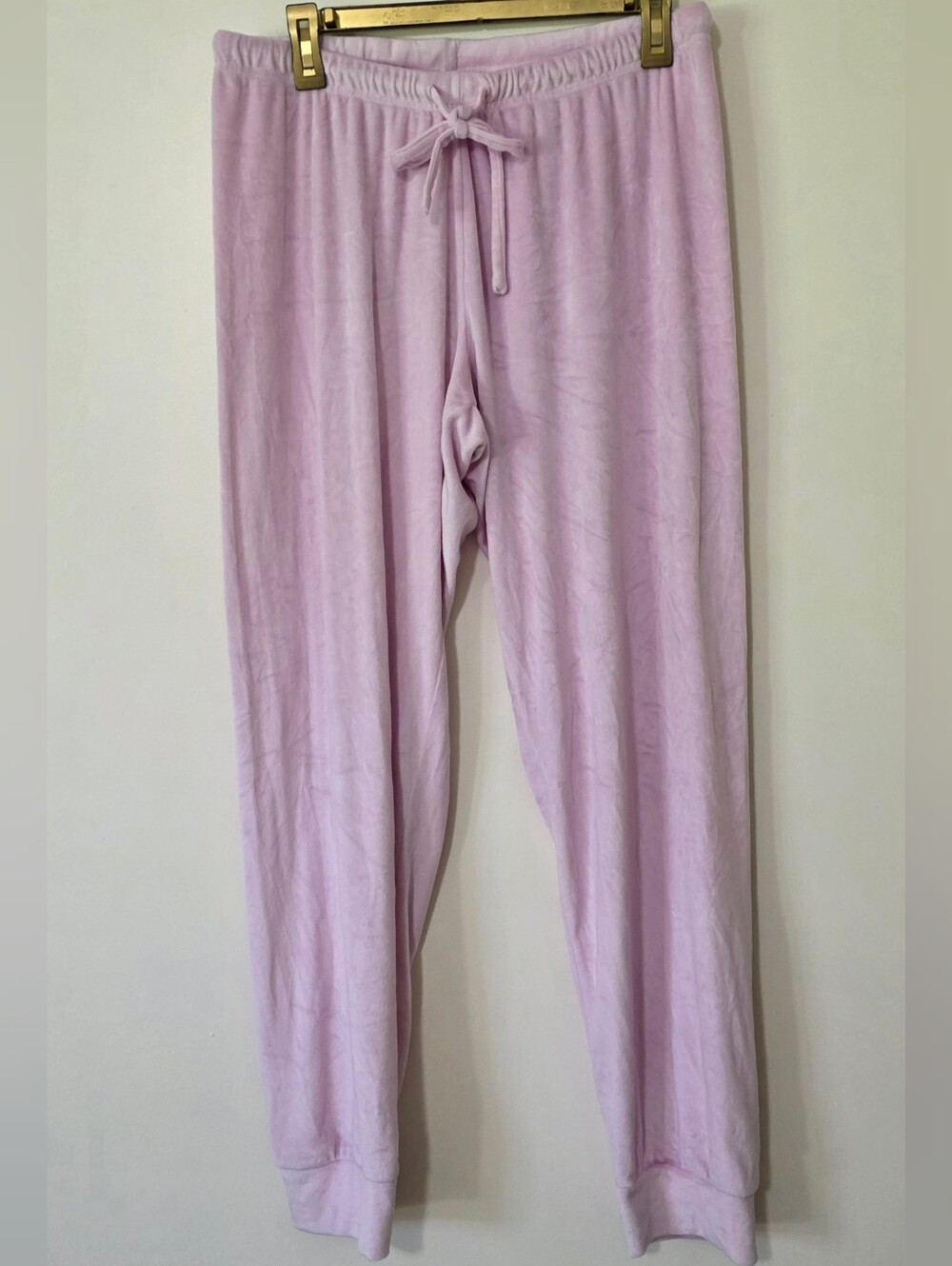 Juicy Couture Pink Velour Logo Lounge Pants McBling Y2K Downtown Girl Large
